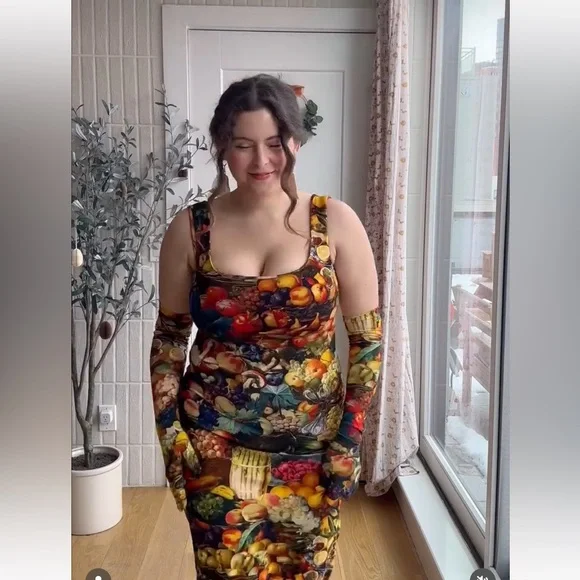 Samantha Pleet NWT banquet harvest dress 2X & gloves size M - Picture 7 of 11